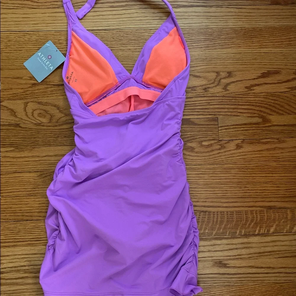 Althleta Shirrendipty Swim Dress - purple Worn Once! - Picture 4 of 9